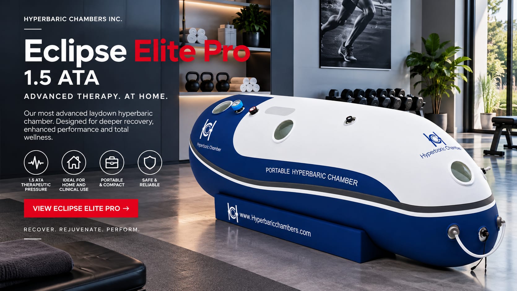 Eclipse Elite Pro 1.5 ATA home hyperbaric chamber