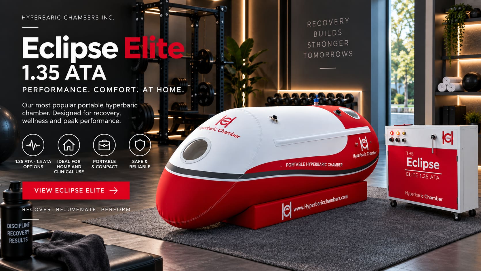 Eclipse Elite 1.35 ATA portable hyperbaric chamber